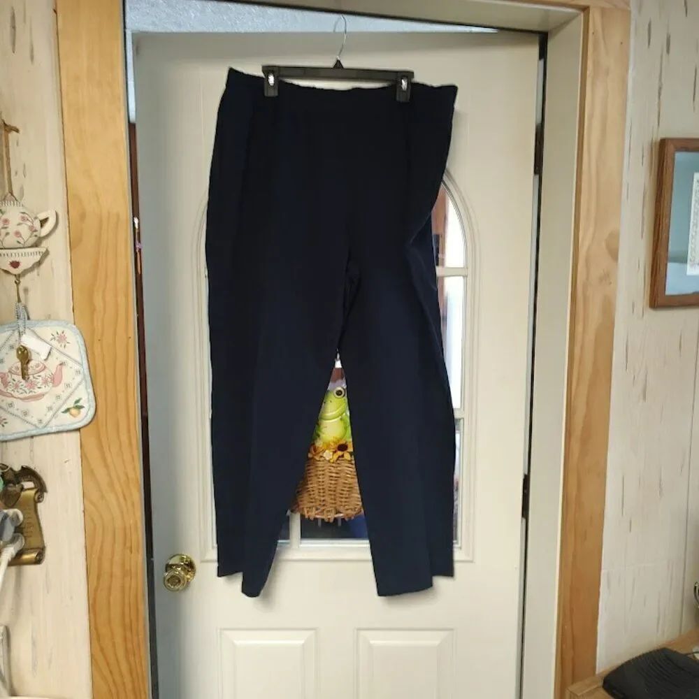 New Ruby Rd Navy Blue Pull On Pants Size Women's 3X